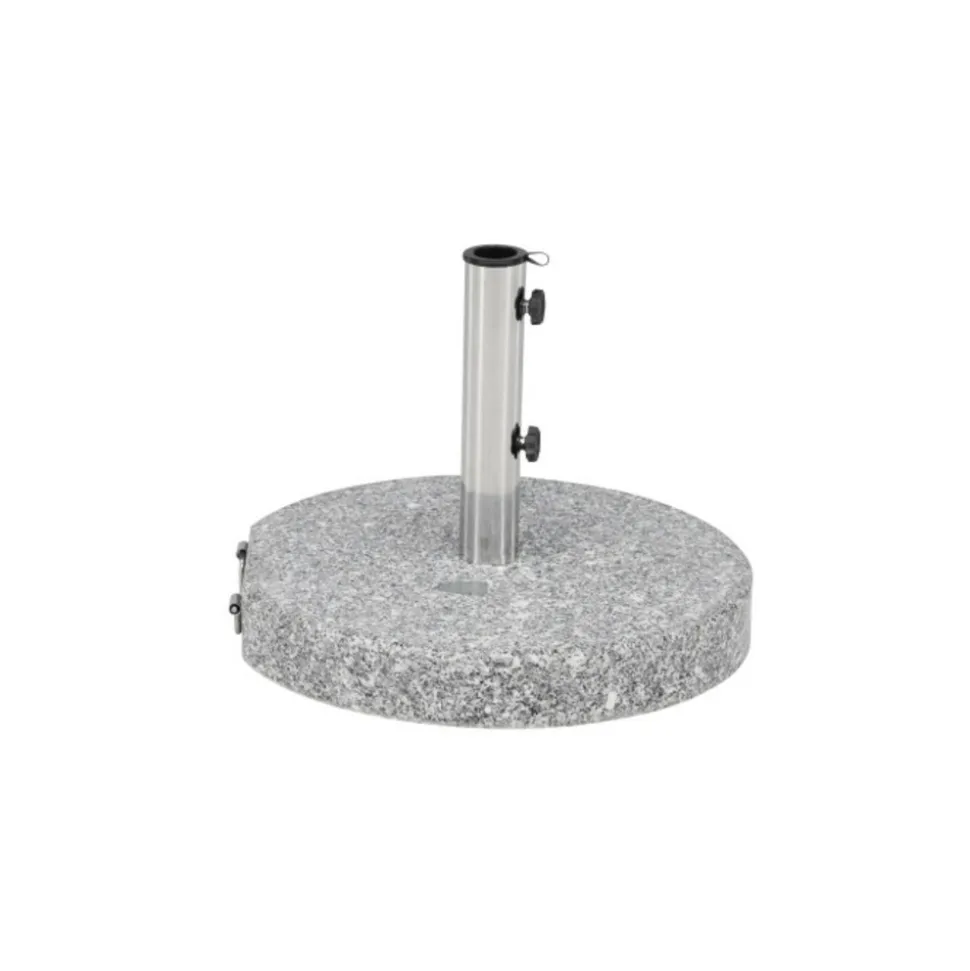 PARIS PRIX - Pied de parasol moucheté rond "stathera" 50cm gris