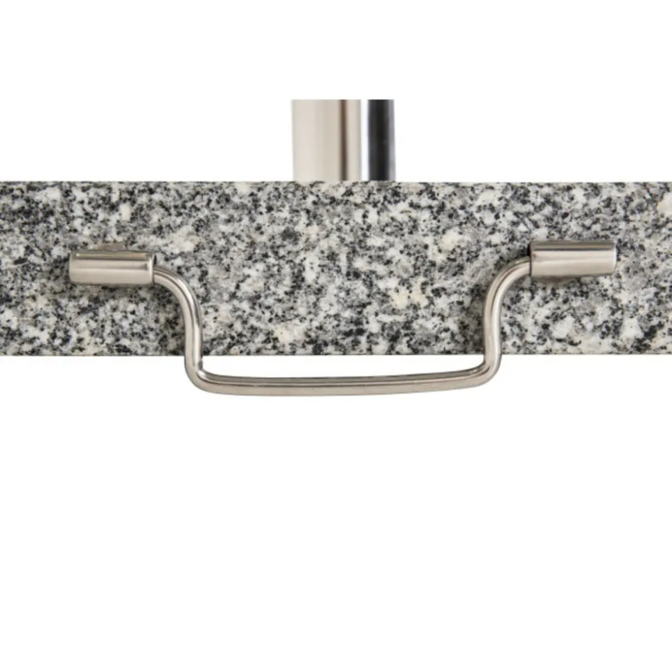 PARIS PRIX - Pied de parasol moucheté rond "stathera" 50cm gris
