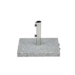 PARIS PRIX - Pied de parasol moucheté carré "stathera" 50cm gris