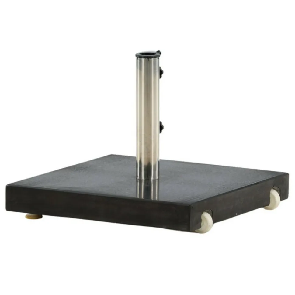 PARIS PRIX - Pied de parasol carré en granite "stathera" 50cm gris