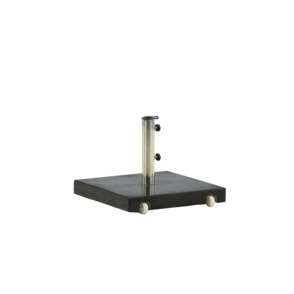 PARIS PRIX - Pied de parasol carré en granite "stathera" 50cm gris