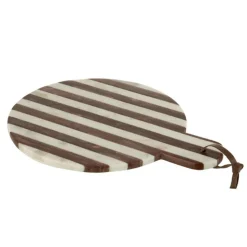 PARIS PRIX - Planche à découper marbre "streepy" 46cm marron