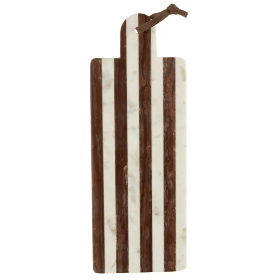 PARIS PRIX - Planche à découper marbre "streepy" 45cm marron
