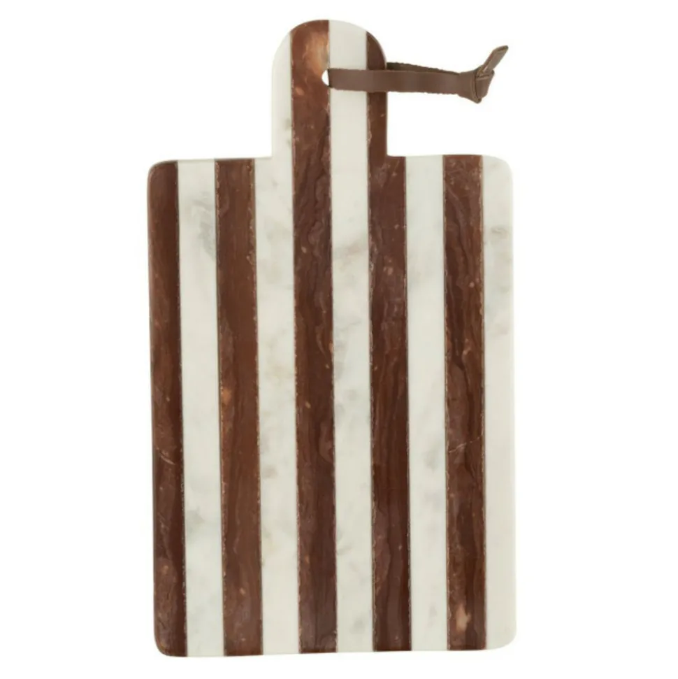 PARIS PRIX - Planche à découper marbre "streepy" 41cm marron