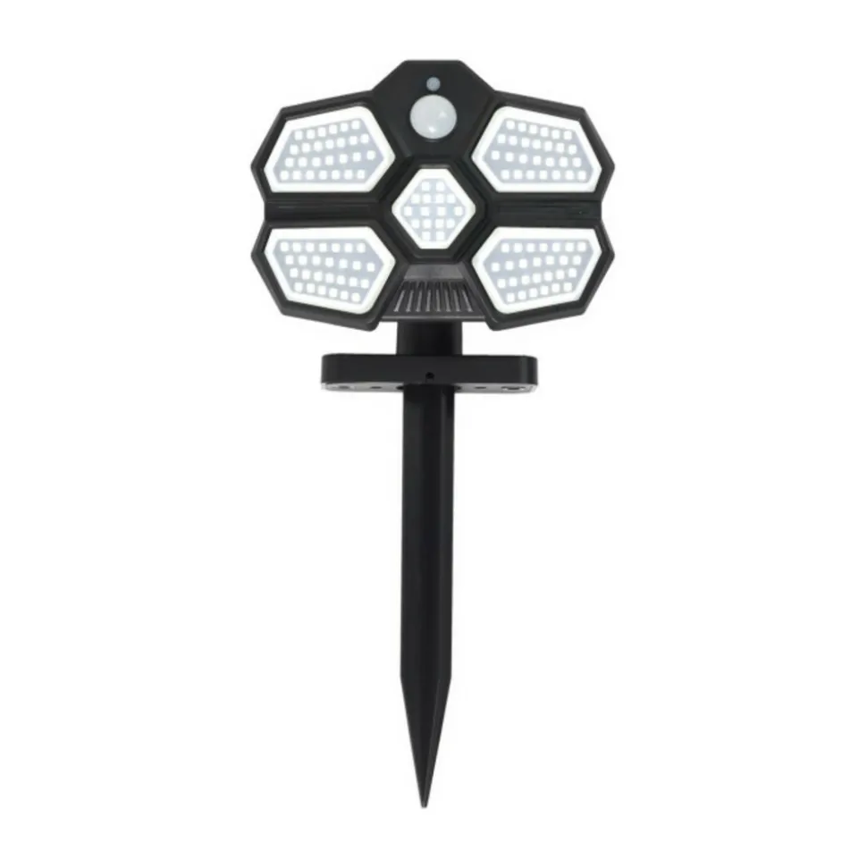 PARIS PRIX - Projecteur extérieur solaire "mouvement" 13cm noir