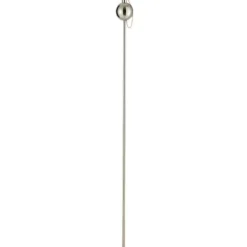 PARIS PRIX - Torche de jardin design "boule" 150cm argent