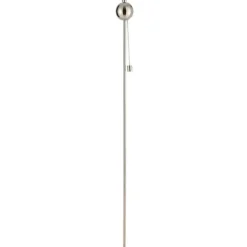 PARIS PRIX - Torche de jardin design "boule" 150cm argent
