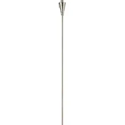 PARIS PRIX - Torche de jardin design "conique" 156cm argent
