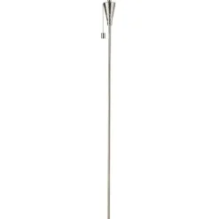 PARIS PRIX - Torche de jardin design "conique" 156cm argent