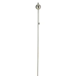 PARIS PRIX - Torche de jardin en acier "boule" 150cm argent