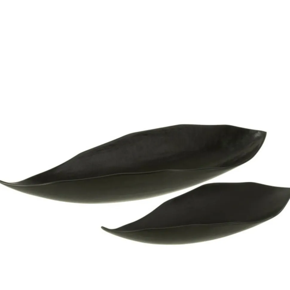 PARIS PRIX - Vide-poche design feuille "john" 34cm noir