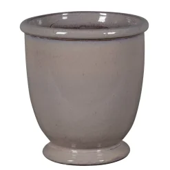 PASSION FOR POTTERY - Pot de fleurs émaillé Shanghai 13-01L, coloris lilas - D.39xH.42cm