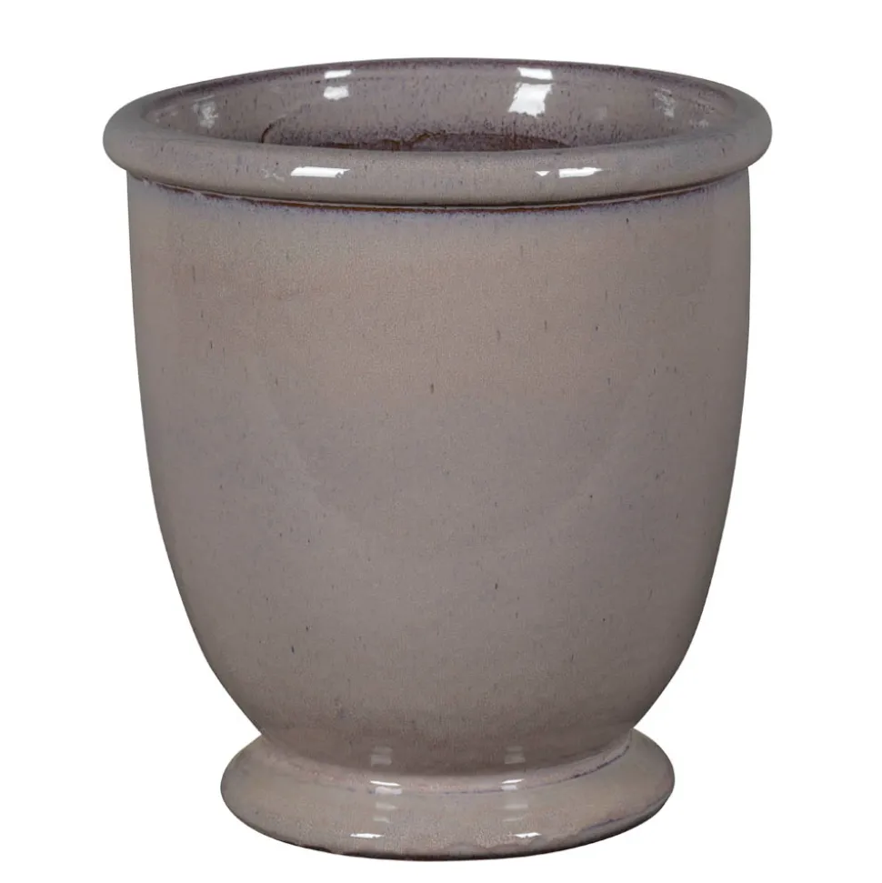 PASSION FOR POTTERY - Pot de fleurs émaillé Shanghai 13-01L, coloris lilas - D.39xH.42cm