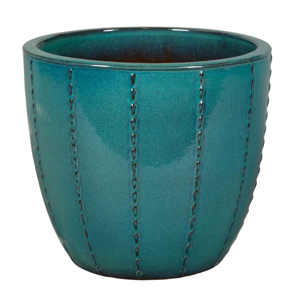 PASSION FOR POTTERY - Pot émaillé en grès Séoul 10-01D Bleu - D.38XH.34cm