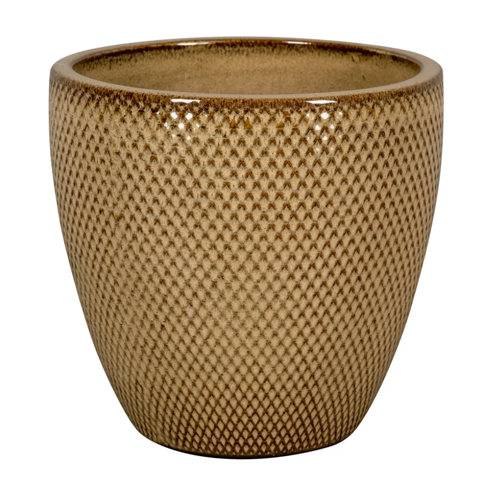 PASSION FOR POTTERY - Pot émaillé en grès Busan 1-01M Marron - D.23xH.20,5cm