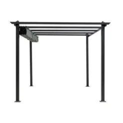 Pergola en aluminium cordoba - gris - 4 x 3 m