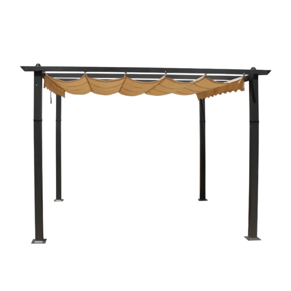 Pergola taupe 3x3m en aluminium gazebo