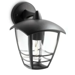 PHILIPS - Lanterne murale extérieure - philips - creek - aluminium - noir