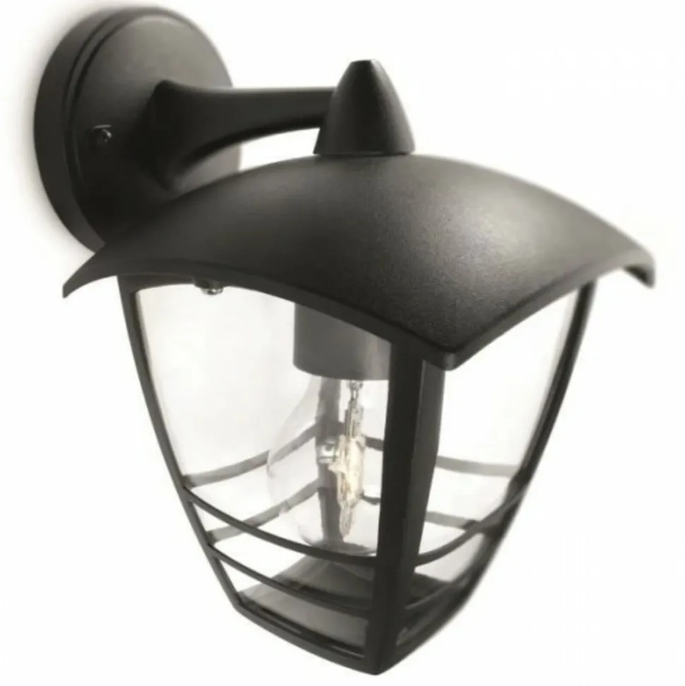 PHILIPS - Lanterne murale extérieure - philips - creek - aluminium - noir