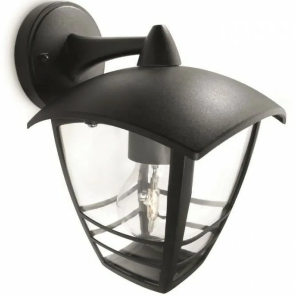 PHILIPS - Lanterne murale extérieure - philips - creek - aluminium - noir