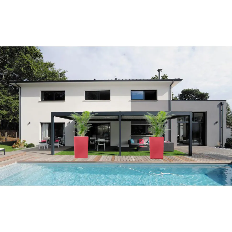 PLAST'UP ROTOMOULAGE - Pot de fleur carré suerte 120l