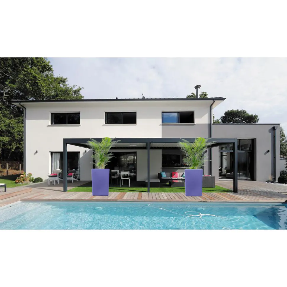 PLAST'UP ROTOMOULAGE - Pot de fleur carré suerte 120l
