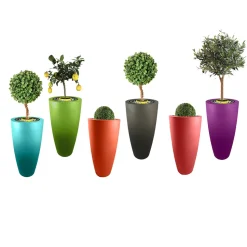 PLAST&AMP;AMP;#039;UP ROTOMOULAGE - Lot de 6 - pots de fleurs coniques delight 200l