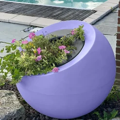 PLAST'UP ROTOMOULAGE - Pot de fleurs sphérique xxl dolce vita 300l-lot de 2