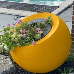 PLAST'UP ROTOMOULAGE - Pot de fleurs sphérique xxl dolce vita 300l-lot de 2