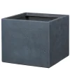 Pot de fleurs Kati carré anthracite - L.28,5xH.27cm