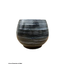 POTERIE D'ALBI - Pot Bahia en terre cuite émaillée, coloris nuit étoilée - D.25xH.31cm