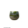 POTERIE D'ALBI - Pot Cancale en terre cuite émaillée, coloris forêt - D.17xH.17cm