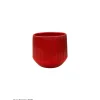 POTERIE D'ALBI - Pot Caractère, terre cuite émaillée, coloris coquelicot - D.24xH.23cm