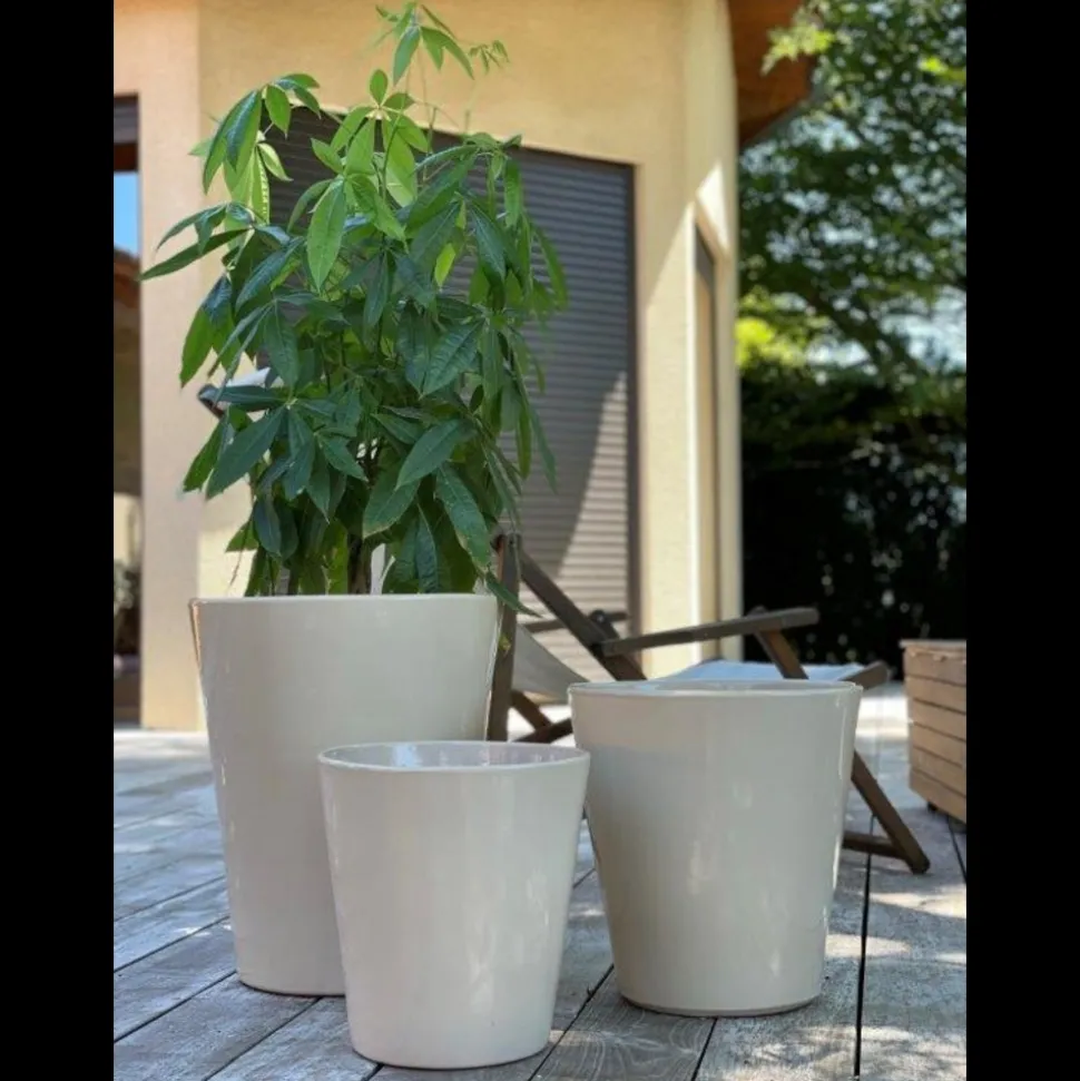 POTERIE D'ALBI - Pot Sydney crème D25 x H29 cm