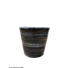 POTERIE D'ALBI - Pot Sydney en terre cuite émaillée, coloris nuit étoilée - D.25xH.29cm