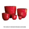 POTERIE D'ALBI - Vase Rebord coquelicot - D.30xH.27cm