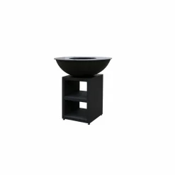 QUOCO - Brasero piatto large noir ø94 + grille + spatule + housse