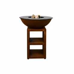 QUOCO - Brasero piatto medium corten ø84 + grille + spatule + housse
