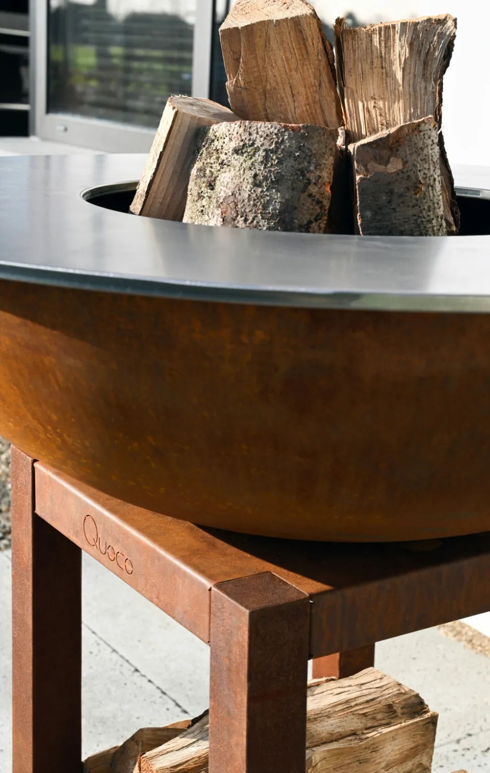QUOCO - Brasero piatto montabile small corten ø72- quoco