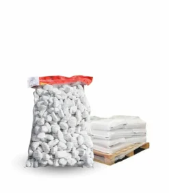 RACINE - Galet marbre blanc pur 25-40mm, 10 filets de 20 kg - f-pai051-10x20