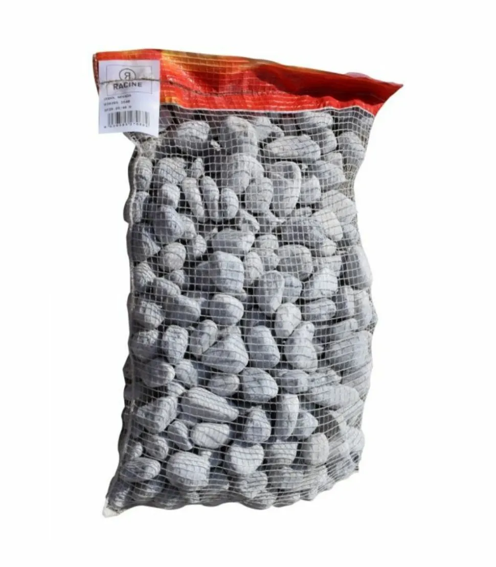 RACINE - Galet marbre gris nevada 25-40mm, filet de 20 kg - f-pai074