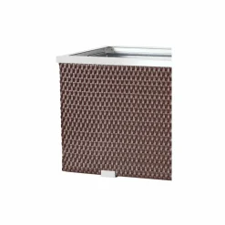 RATTAN ART - Jardinière en résine tressée avec cadre en aluminium 70 x 38 x 40 cm
