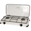RIBILAND - Ribiland réchaud gaz 2 feux 2x2200k blanc avec couvercle - prf350