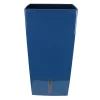 RIVIERA - Pot Eva New en plastique carré haut bleu - H.68,5xD.37cm