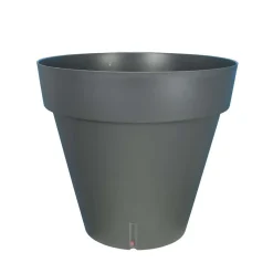 RIVIERA - Pot Loft à réserve d'eau, 100% recyclable gris - D.25xH.25cm