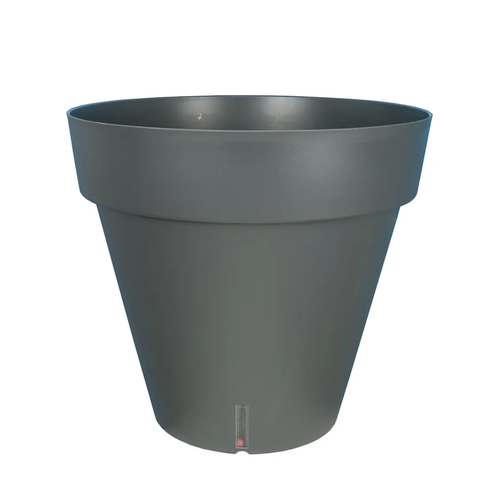 RIVIERA - Pot Loft à réserve d'eau, 100% recyclable gris - D.40xH.36cm
