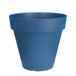 RIVIERA - Pot Soleilla rond en polypropylène 100% recyclable bleu Ø.20 H.18cm
