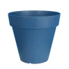 RIVIERA - Pot Soleilla rond en polypropylène 100% recyclable bleu Ø.25 H.22cm