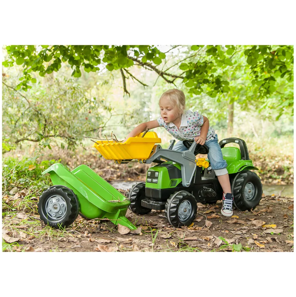 ROLLY TOYS - Tracteur a pedales + remorque rollykid deutz-fahr 5115 g tb