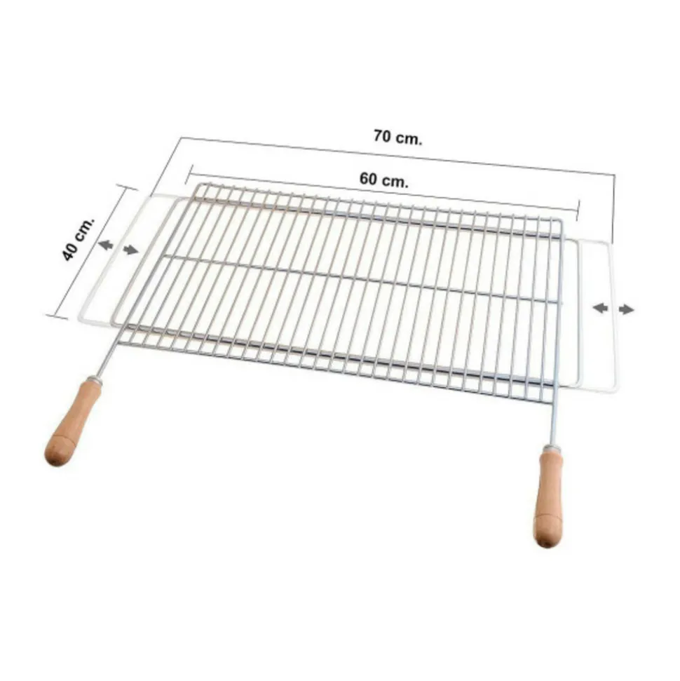SAUVIC - Grill acier zingué 60 x 40 cm